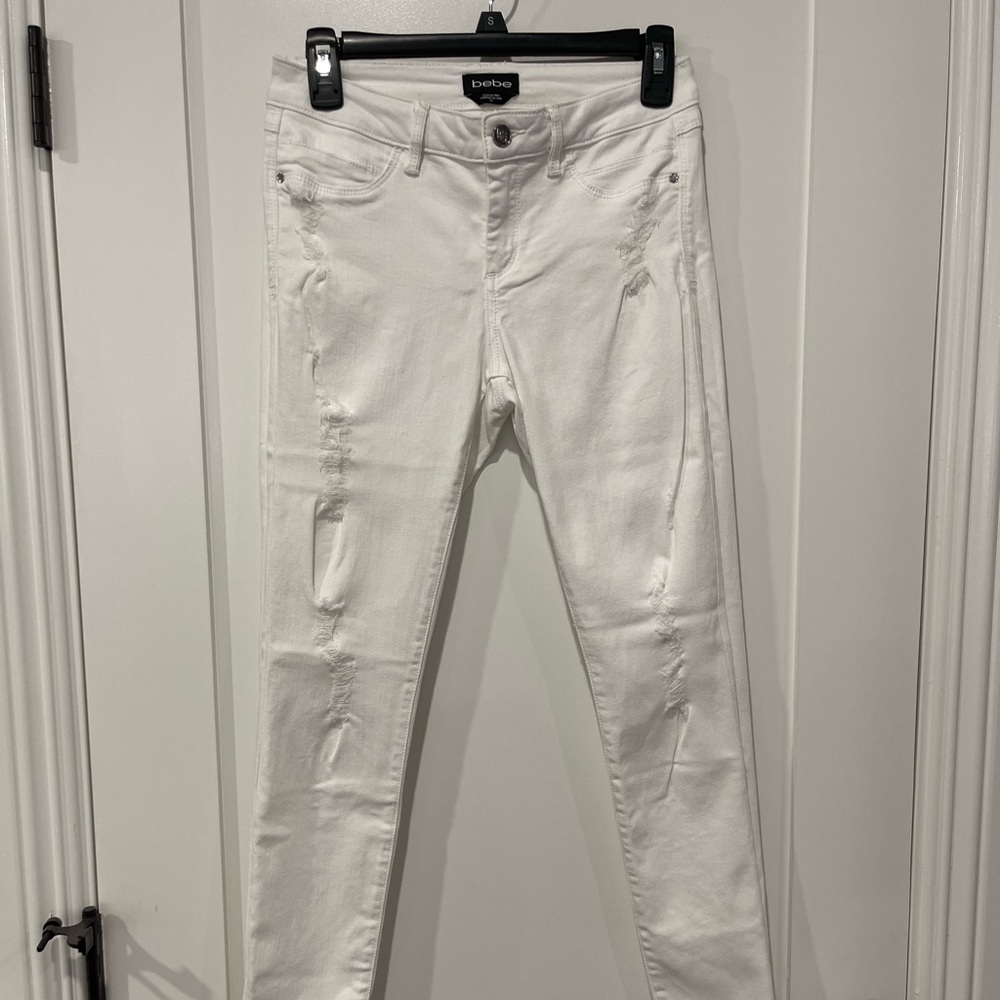 White bebe Jeans